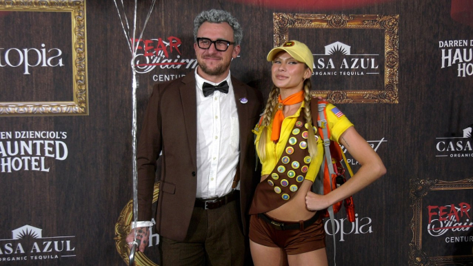 Johnny Manziel and Josie Canseco attend 'Darren Dzienciol’s Haunted Hotel' red carpet