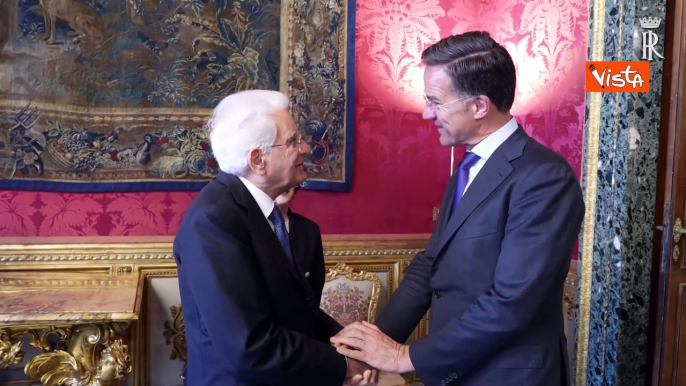 Il segretario della NATO Rutte incontra il Presidente Mattarella al Quirinale