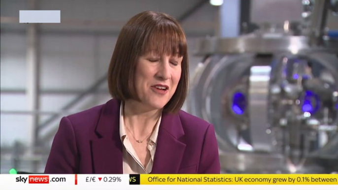 Chancellor Rachel Reeves reacts to the UK economy growing by just 0.1% between July and September