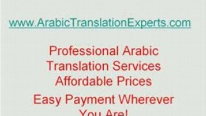 : Arabic Translation Company - Translation Services Agency