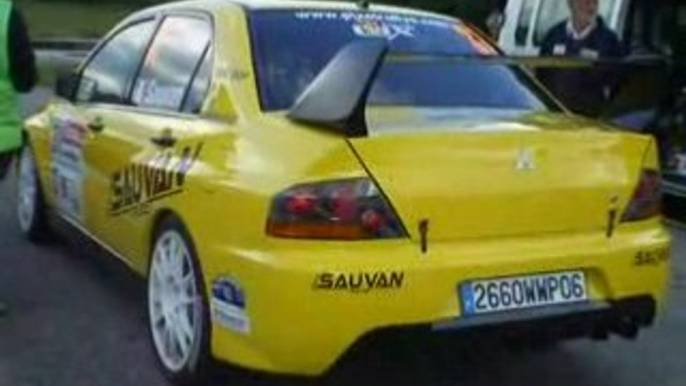 Fred Sauvan Mitsubishi Lancer Evo IX rallye Limousin 2008