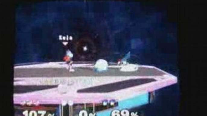 Super Smash Bros Melee : Falco VS 2 CPU Kirby + Roy LVL 9