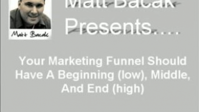 Marketing Tips | What's Your Marketing Funnel? By Matt Bacak