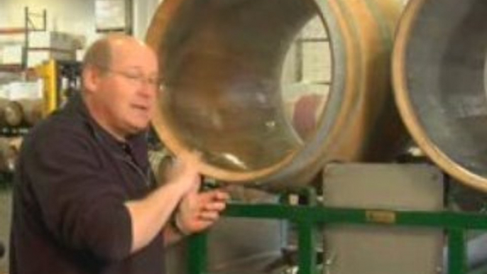 Wine Making at Crushpad:  Power Washing Wine Barrels