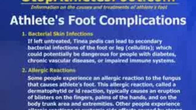 Complications Of Athlete's Foot