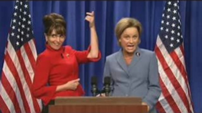 Sarah Palin Vs. Tina Fey Katie Couric SNL Spoof