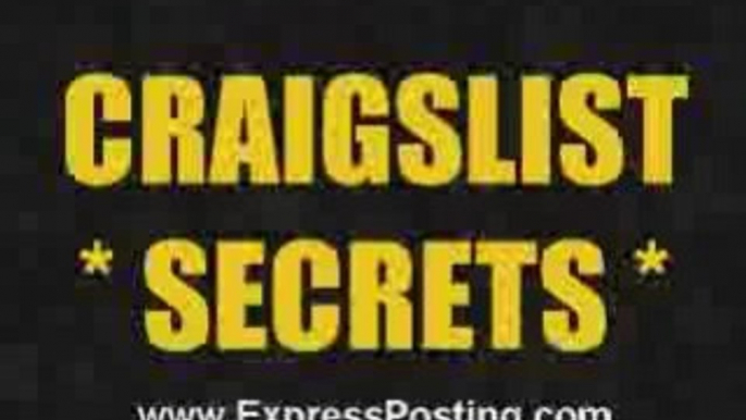 Posting Ads On Craigslist Successfully - Craigslist Secrets