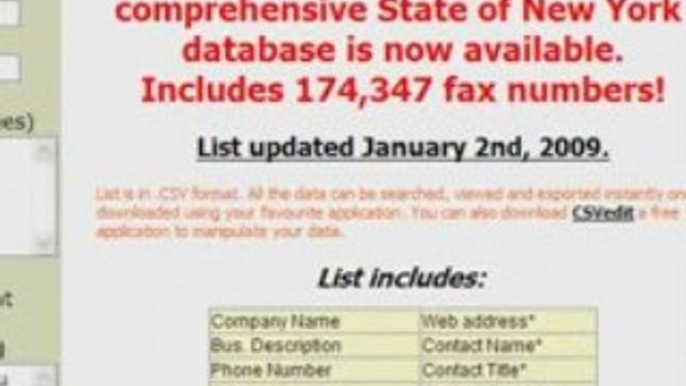 New York Fax List - Cheap where and how to buy!