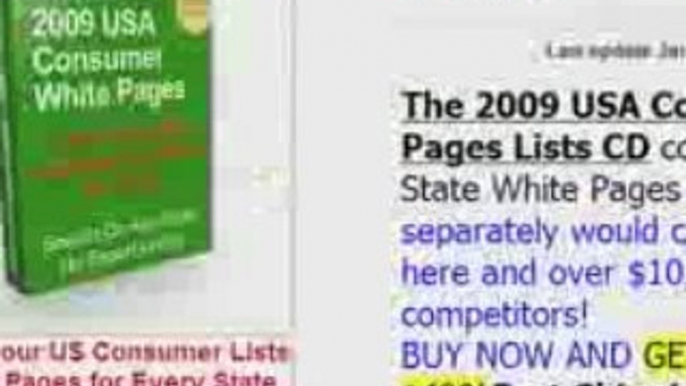 US Consumer White Pages on CD