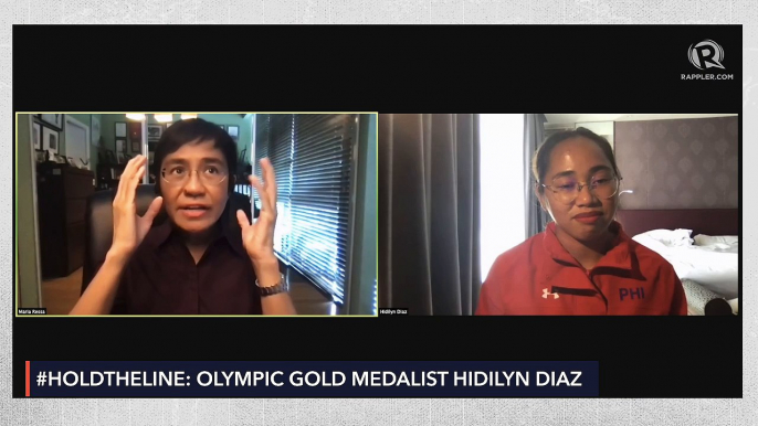 #HoldTheLine: Maria Ressa talks to Hidilyn Diaz