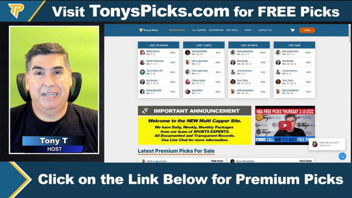 Live Expert NBA NCAAB Picks - Predictions, 2/10/2022 Best Bets, Odds & Betting Tips | Tonys Picks