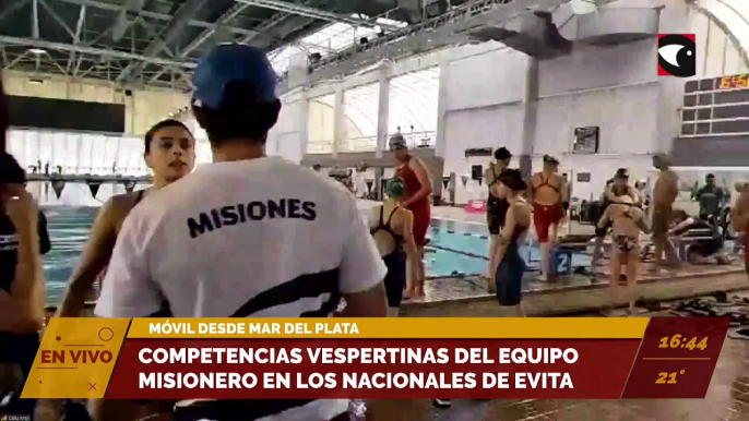 Competencias vespertinas del equipo misionero en los nacionales de Evita.