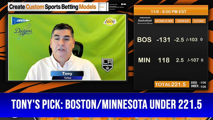 Predictive Modeling—NBA NFL Picks Tonys Picks 11-6-2023