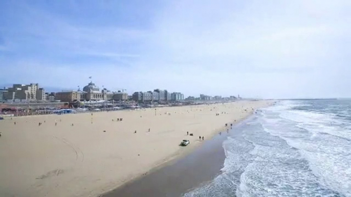 Scheveningen Beach, The Hague. Holland, Netherlands. Time lapse. June 2012