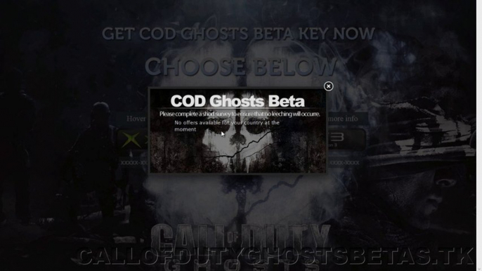 Call Of Duty: Ghosts Beta Key Generator | No Download | XBOX | PC | PS3 | September 2013