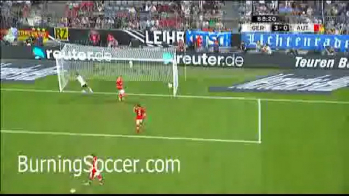 BurningSoccer.com - Thomas Muller Goal Germany 3-0 Austria