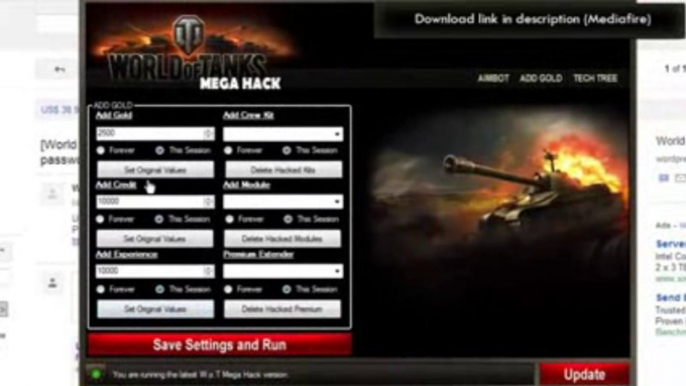 World of Tanks GOLD Hack ! Cheat [FREE Download] September - October 2013 Update