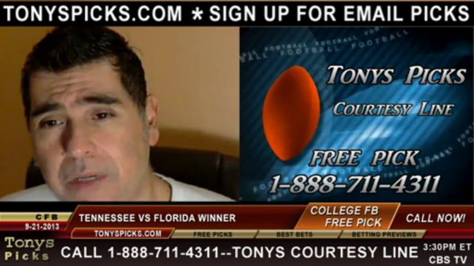 Florida Gators Tennessee Volunteers Pick Prediction NCAA College Football Odds Preview 9-21-2013