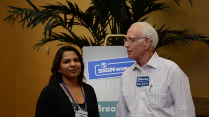 Signworld Owner Ritu with Ken Kindt President of Signworld