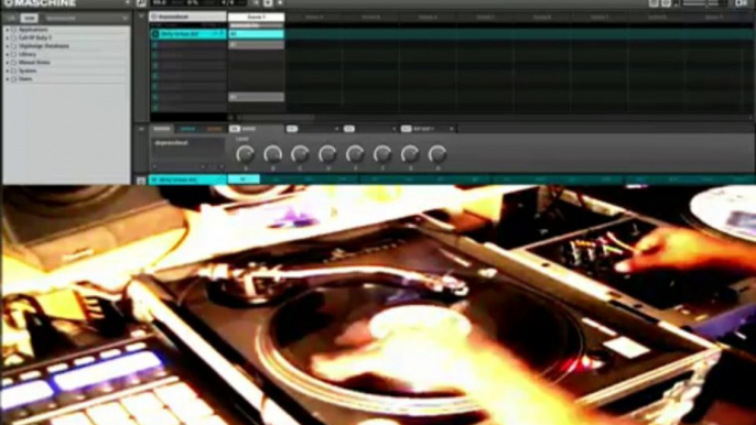 practice scratch using Native Instruments Maschine For the Beat