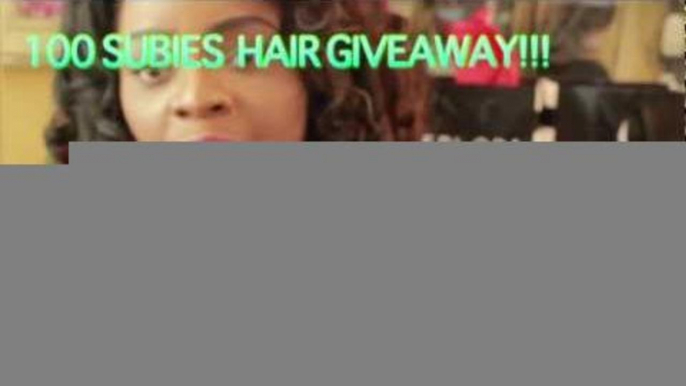 [GIVEAWAY is CLOSED] 100 Subscriber 4 Bundles of 24" Malaysian Curly Hair Giveaway