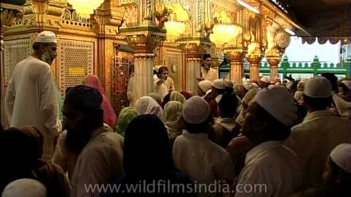 The dargah of Hazrat Nizamuddin Auliya (1238-1325), in Delhi