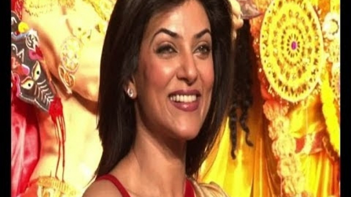 Sushmita Sen at a Durga Puja