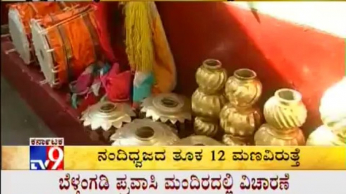 TV9 Live: Mysore Dasara 2013: Elephants Get Beautiful Painting, Nandi Dhwaja Prepared