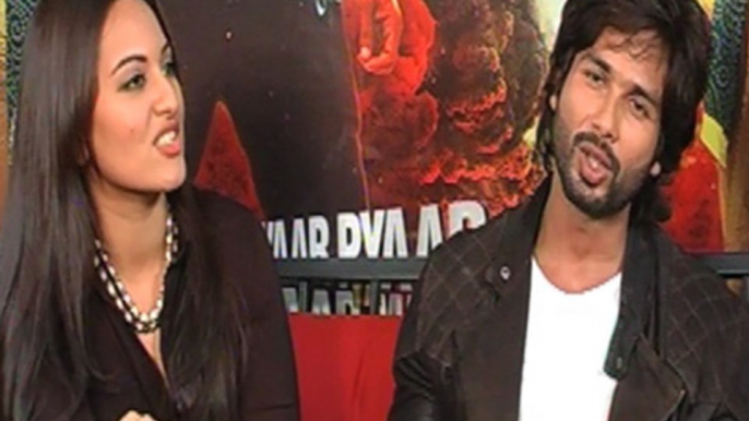 Shahid And Sonakshi Launch R Rajkumars Gandi Baat