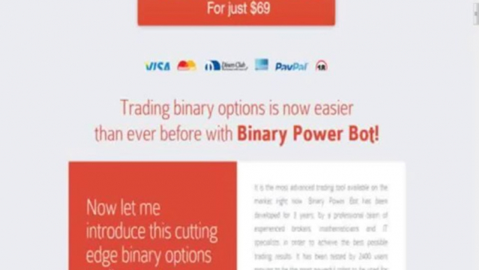 Binary Power Bot - Cutting edge Trading Autopilot! Buy Now!