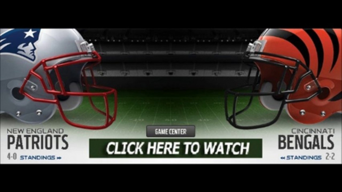 New England Patriots vs Cincinnati Bengals watch NFL Week 5 Live Streaming Online