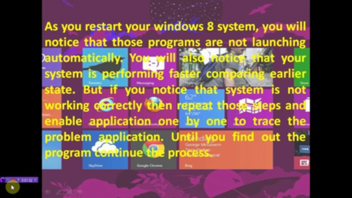 Windows 8 Speed up by Disabling Start up Program