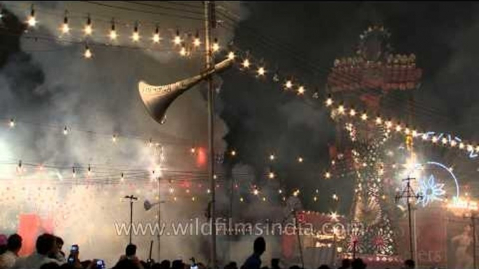 Ravana awaits his destruction at Lav Kush Ramlila