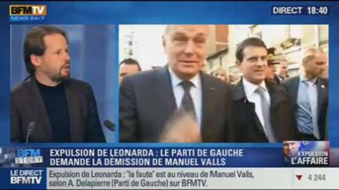 BFM Story: après l’expulsion de Leonarda, le Parti de Gauche demande la démission de Manuel Valls - 16/10