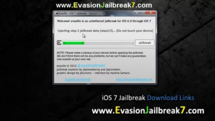 Evasion UNTETHERED iOS 7.0.2 Jailbreak Tool For iPhone 5, iphone 4, iPhone 3GS, iPad3