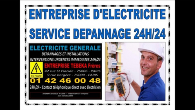 ELECTRICIEN AGREE 24H/24 - TEL: 0142460048 - PARIS 15eme - 75015