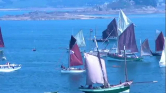 Entre Terre et Mer. La baie et les navires vus du haut de l'île Louët