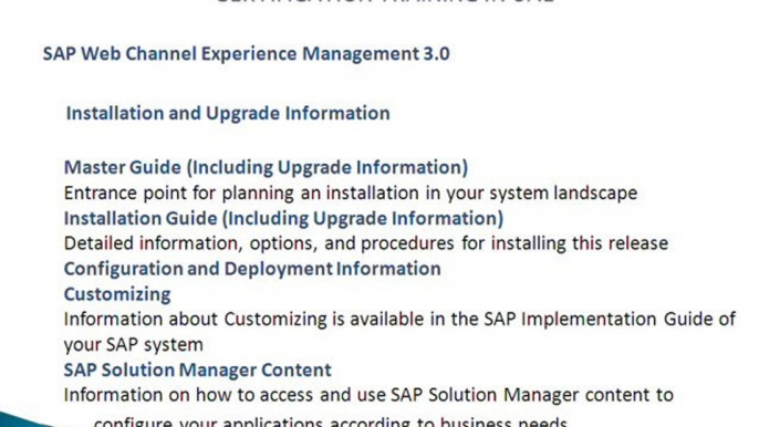Sap Web Channel Experience Management(WCEM) CERTIFICATION TRAINING IN UAE@magnifictraining.com
