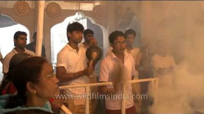 Aarti performed by the Devotees during Durga Puja