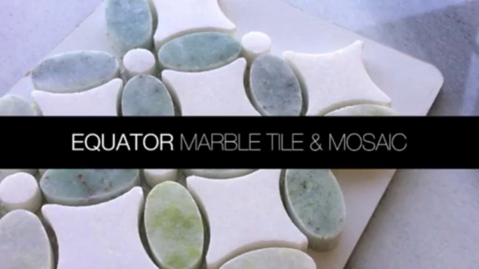 Equator Marble Floor Tiles and Mosaics, White Tile and Mosaics