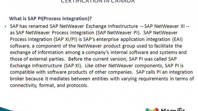 Sap pi/xi placements online training/PI/XI TECHNICAL SUPPORT CANADA@magnifictraining.com