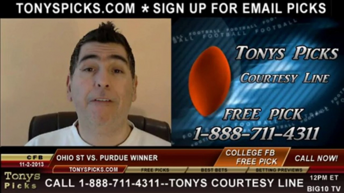 Purdue Boilermakers vs. Ohio St Buckeyes Pick Prediction NCAA College Football Odds Preview 11-2-2013