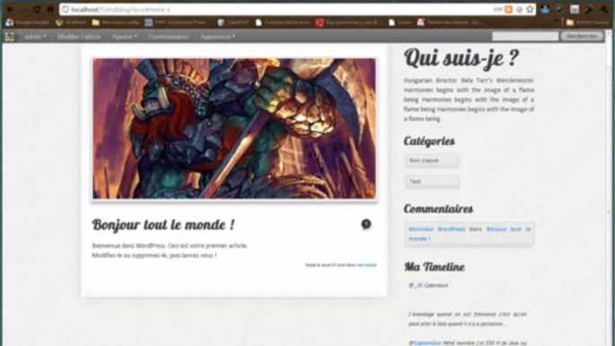 Tutoriel WordPress - Créer un site Wordpress depuis une maquette HTML