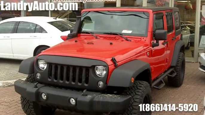 2014 Jeep Wrangler Unlimited Sport Red customized by Landry Auto Jeep Laval