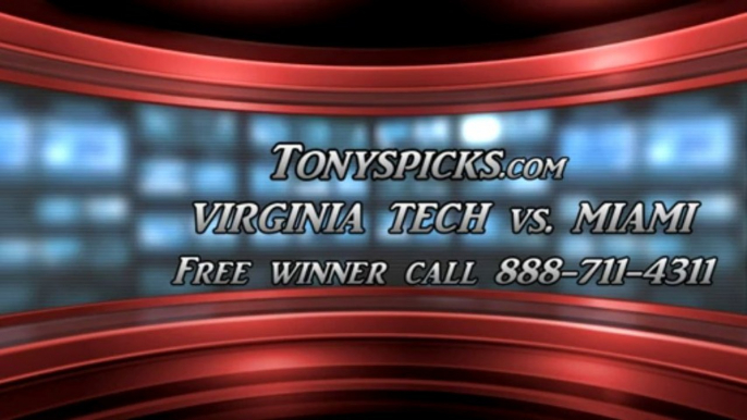 Miami Florida Hurricanes vs. Virginia Tech Hokies Pick Prediction NCAA College Football Odds Preview 11-9-2013