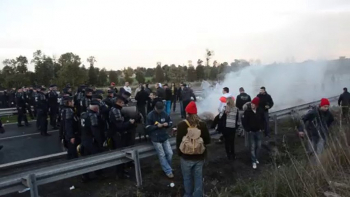 Montauban-de-Bretagne. Les gendarmes mobiles évacuent les derniers manifestants