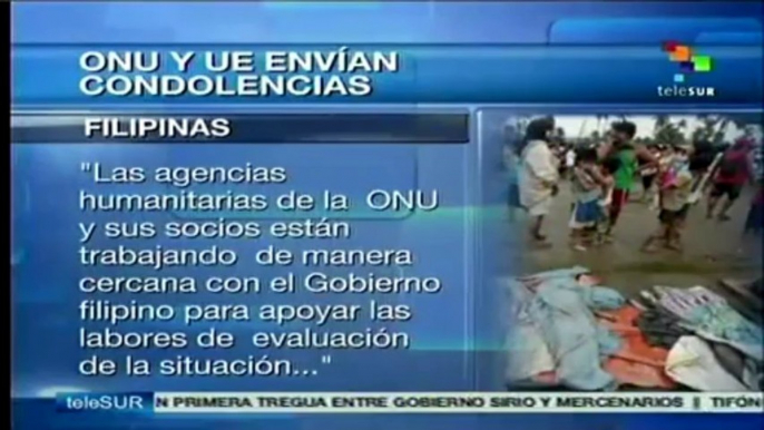 Organiza ayuda ONU en Filipinas por paso de tifón Haiyan