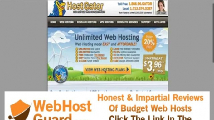 Web hosting for WordPress website using host gator and change Name Servers from Godaddy to HostGator