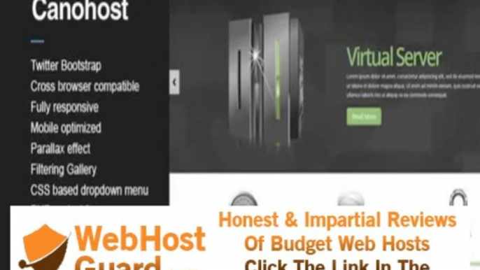 Preview CanoHost - Responsive Hosting and Business Theme Site Templates - Technology Template Downlo