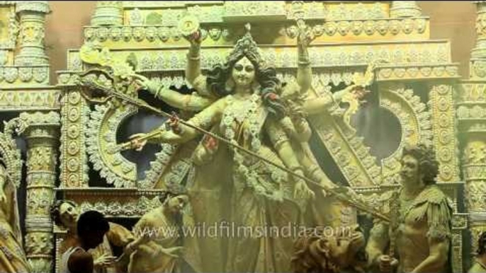 Maa Durga with her family: Puja in Kolkata